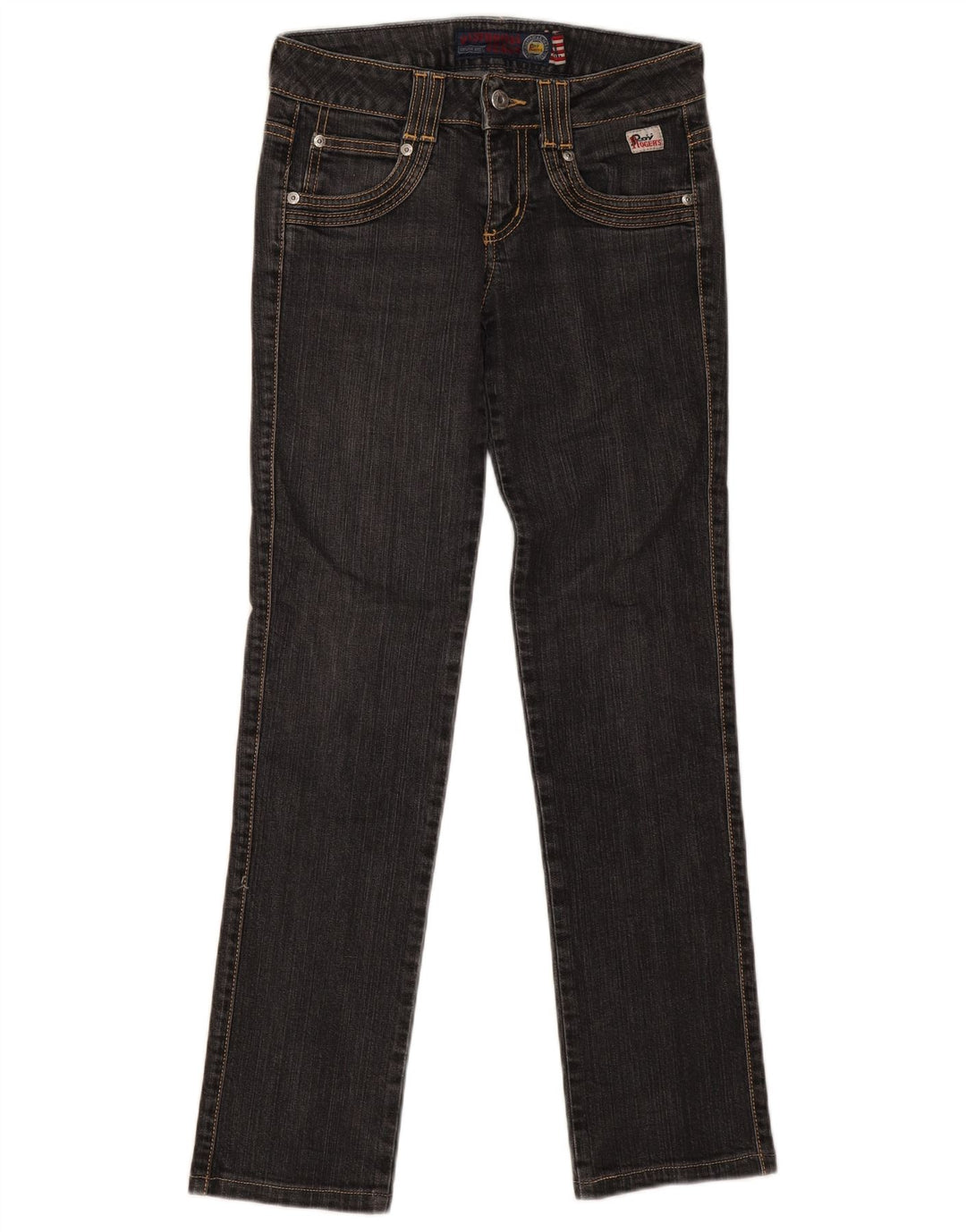 Jeans dritti da donna Roy Rogers W24 L29 cotone blu navy