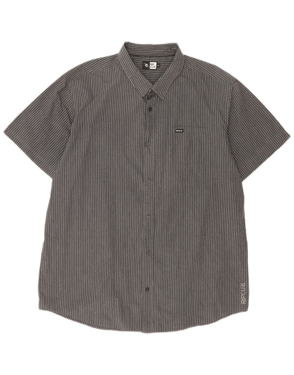 Camicia a maniche corte da uomo Rip Curl 2XL Gessato grigio