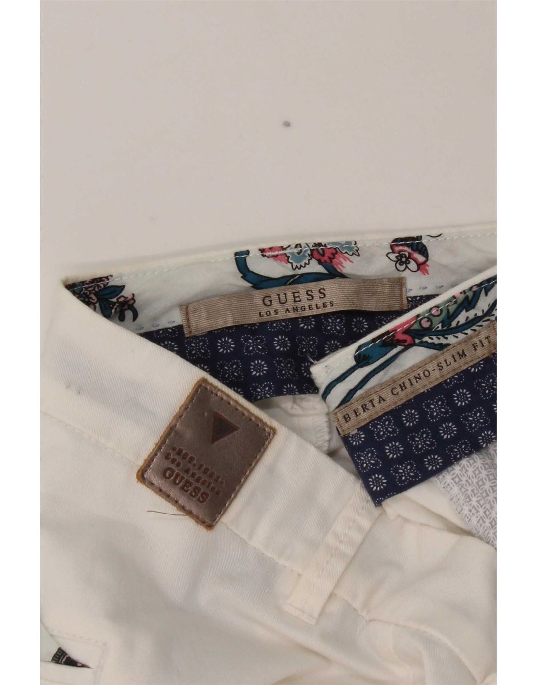 Pantaloni chino Guess Berta slim fit da donna W34 L29 bianchi