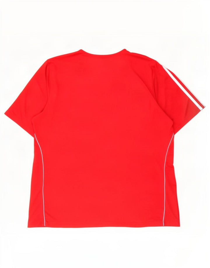 T-shirt Adidas Climalite da uomo 2XL rossa in poliestere