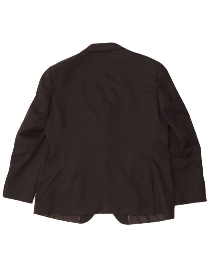 Giacca blazer a 2 bottoni da uomo Marks & Spencer UK 46 XL poliestere nero