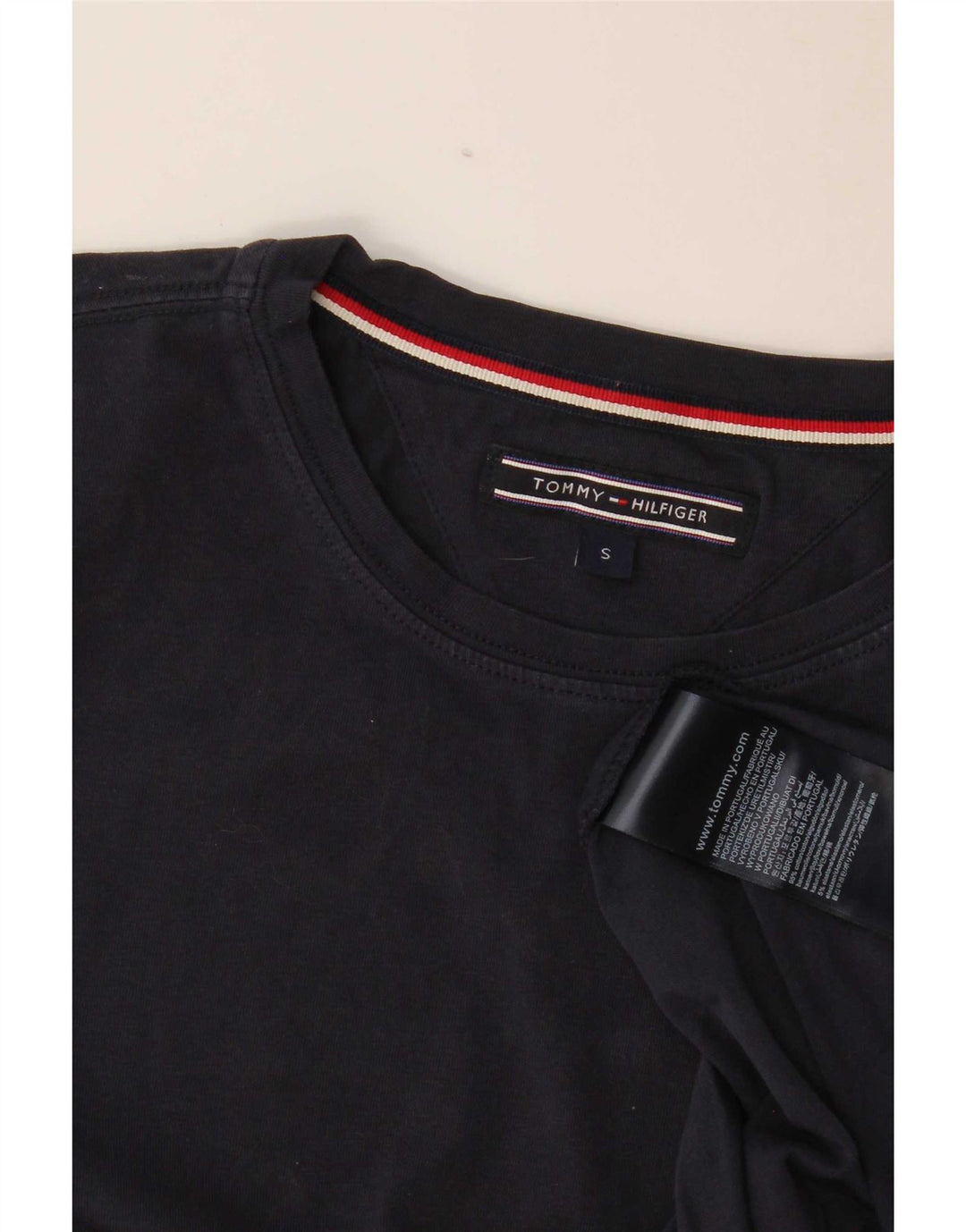 T-shirt da uomo Tommy Hilfiger Top Small in cotone blu navy