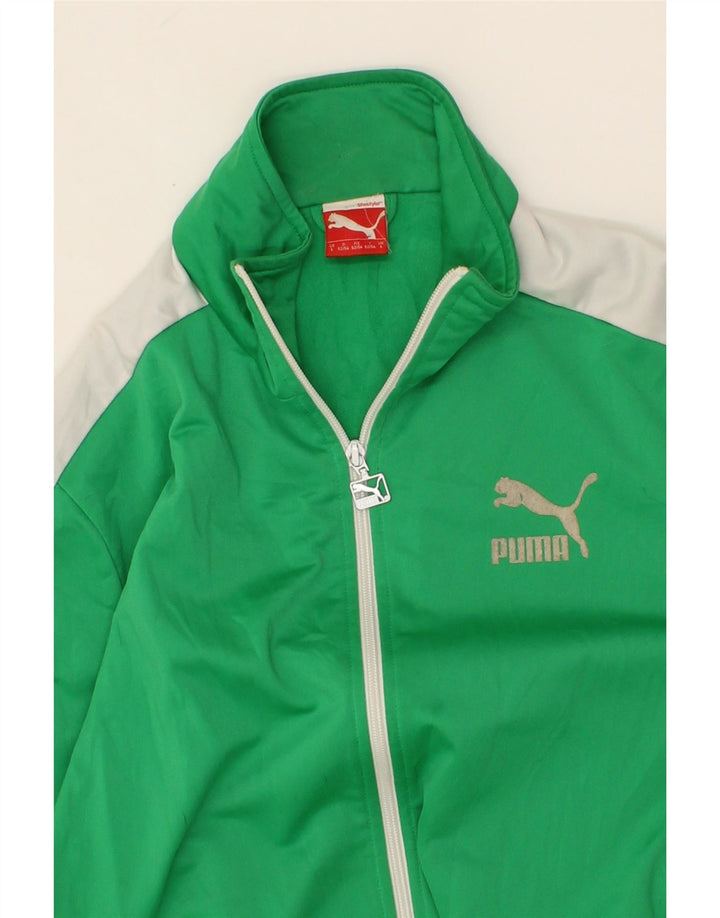 Giacca da ginnastica da uomo PUMA grande verde in poliestere