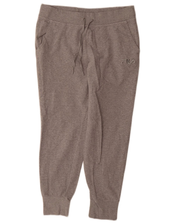 Fila Womens Tracksuit Trousers Joggers UK 16 Large Grey Cotton