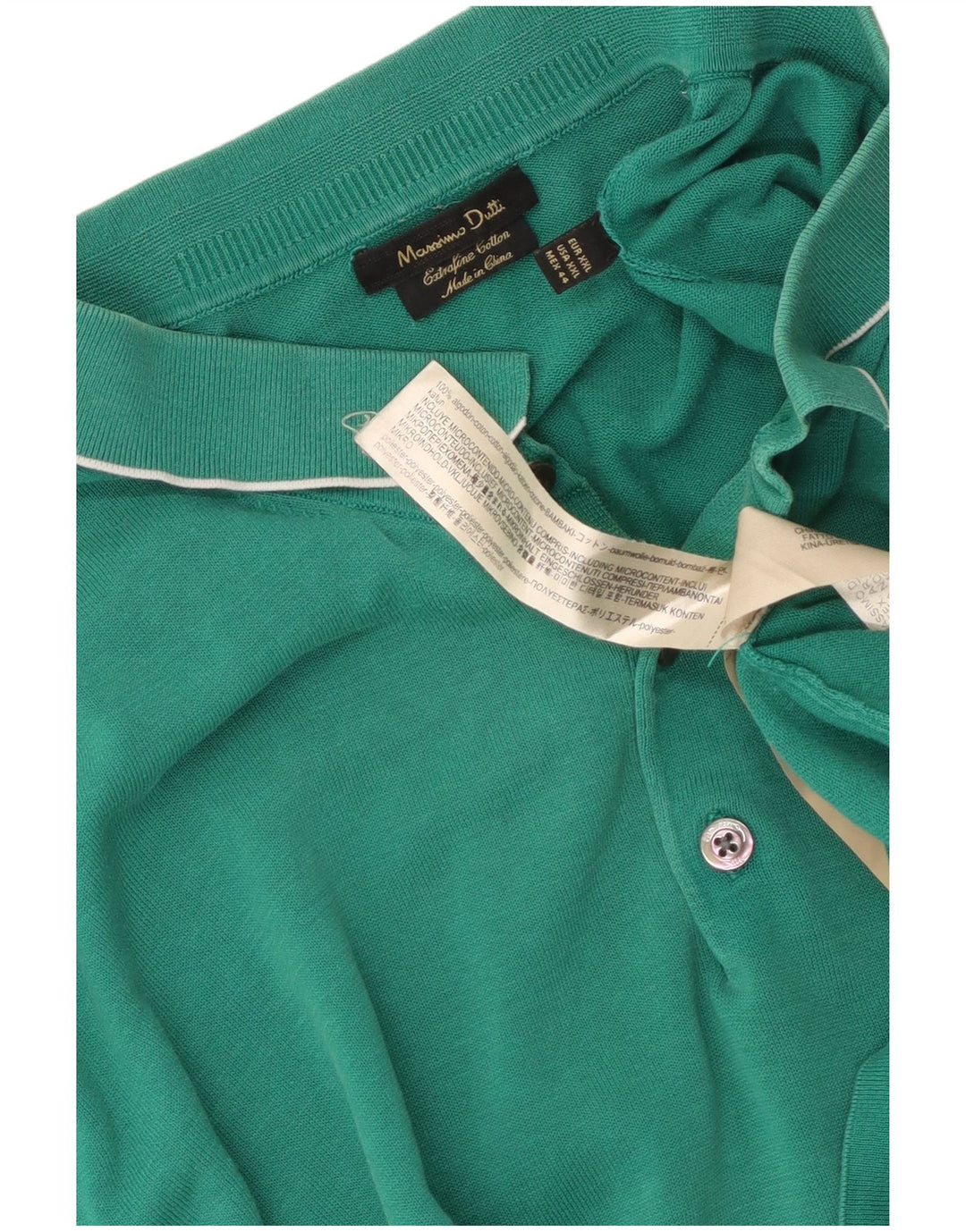Polo da uomo Massimo Dutti 2XL cotone verde