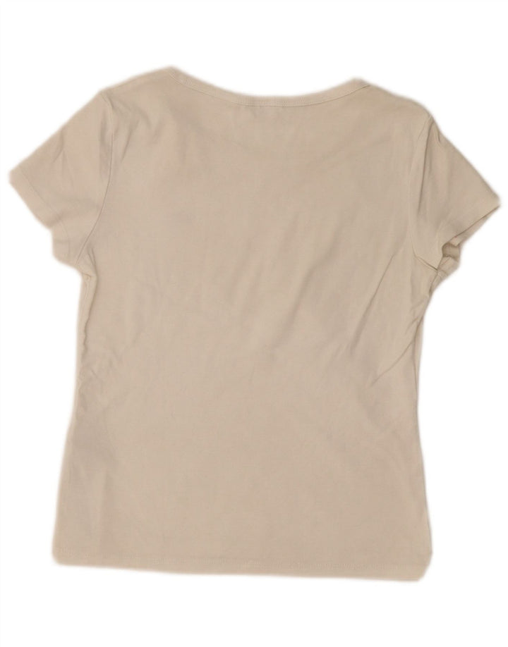 LEVI'S Womens T-Shirt Top UK 12 Medium White Cotton