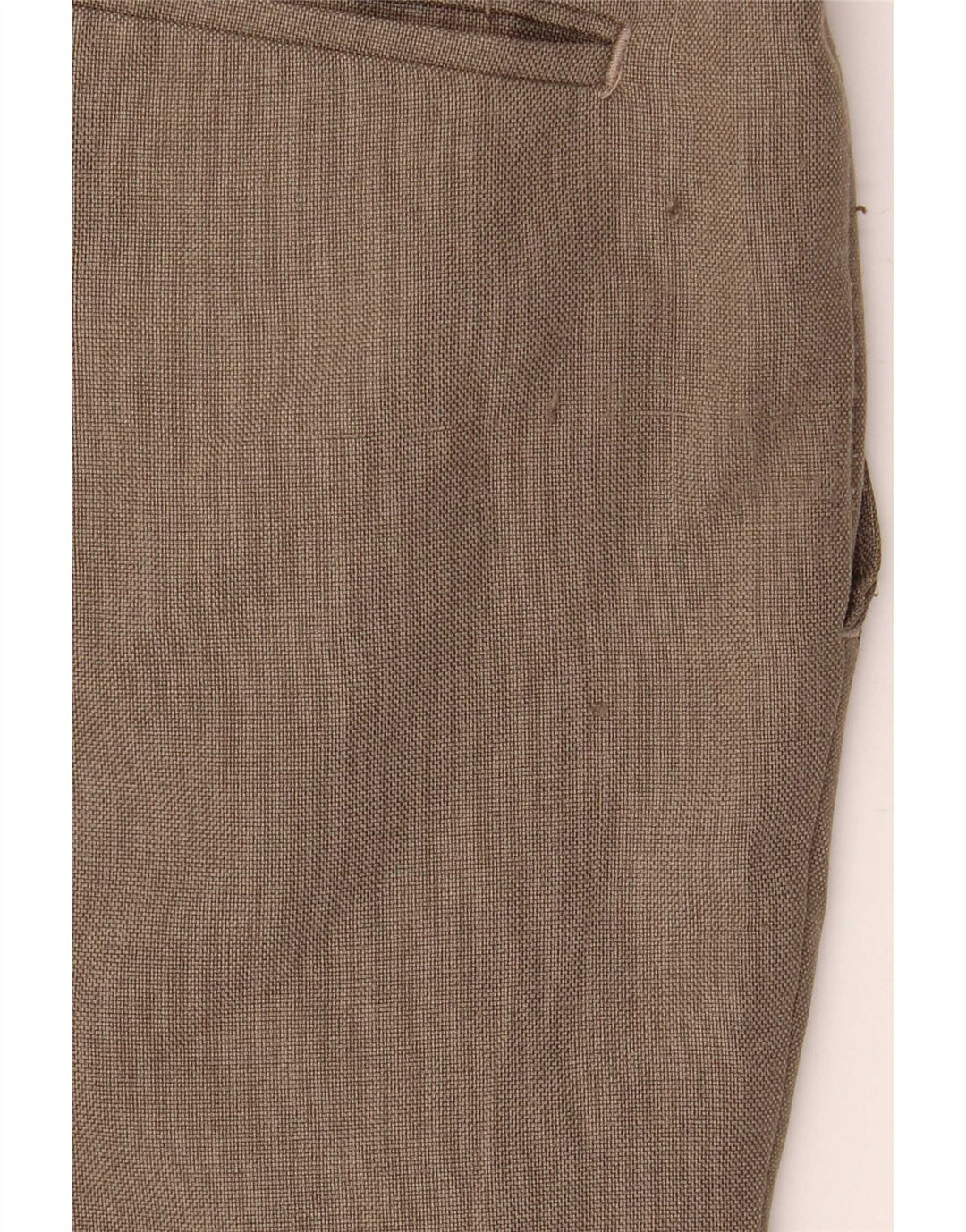Pantaloni da completo da uomo con pegging Farah W42 L30 poliestere marrone