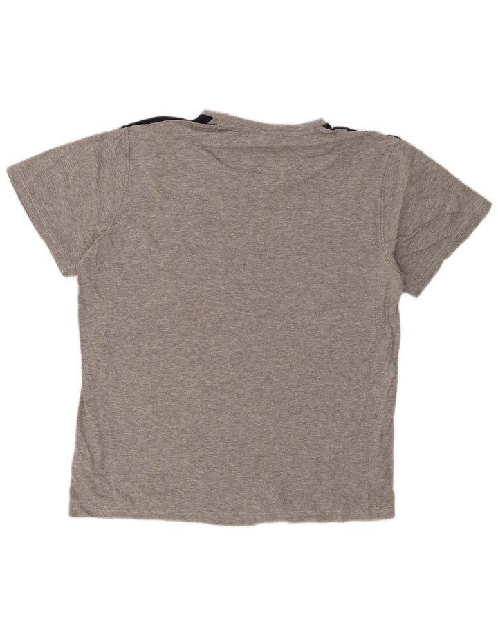 PIERRE CARDIN T-shirt da uomo Top Large in cotone color block grigio