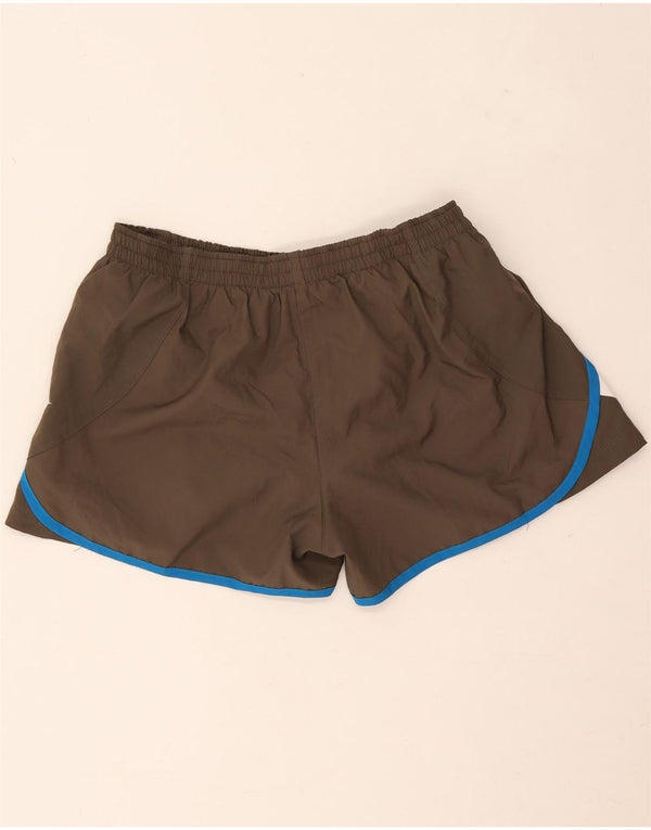 Pantaloncini sportivi da uomo Nike Large in poliestere color block marrone