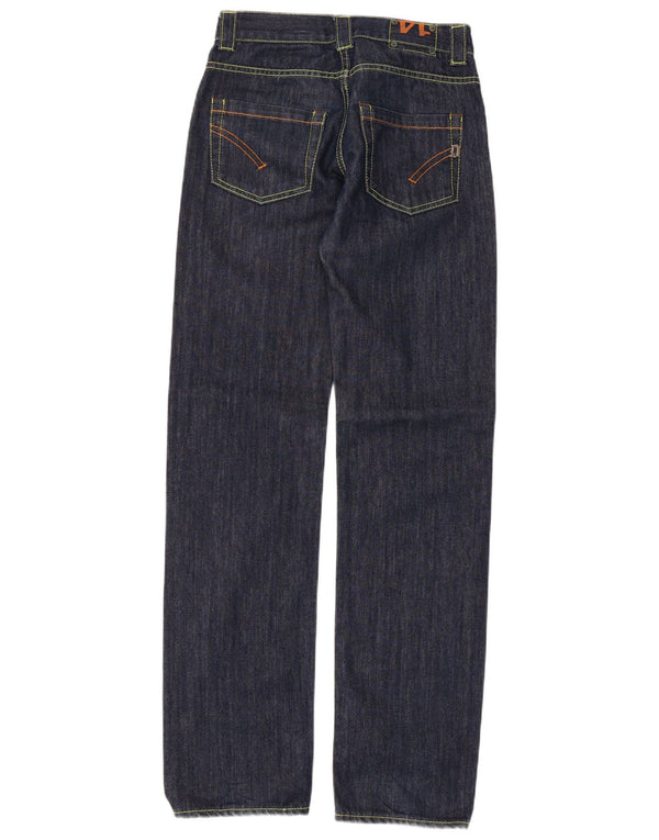 Dondup Jeans dritti da donna UK 14 Large W32 L30 Cotone blu navy