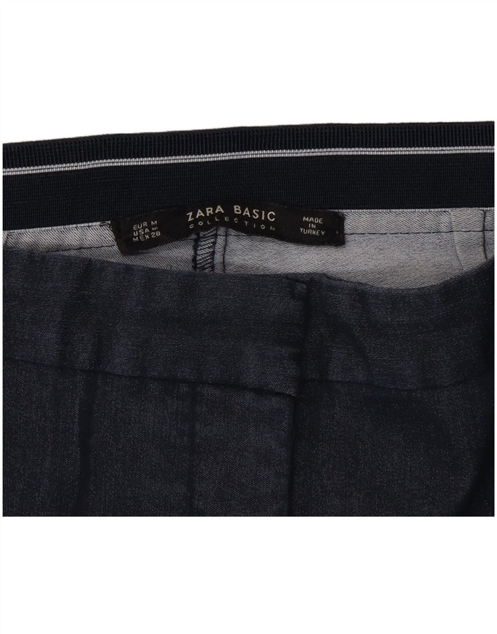 ZARA Womens Slim Chino Trousers Medium W32 L27 Navy Blue