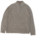 Maglione da uomo Marks & Spencer con zip e collo grigio medio screziato