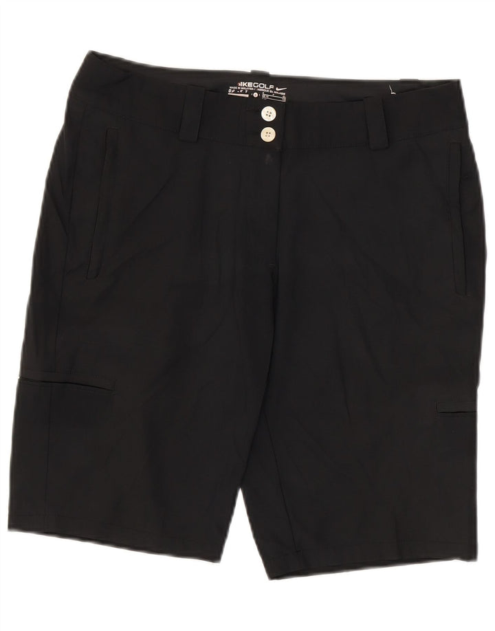 Pantaloncini cargo da golf da donna NIKE UK 10 Small W30 poliestere nero