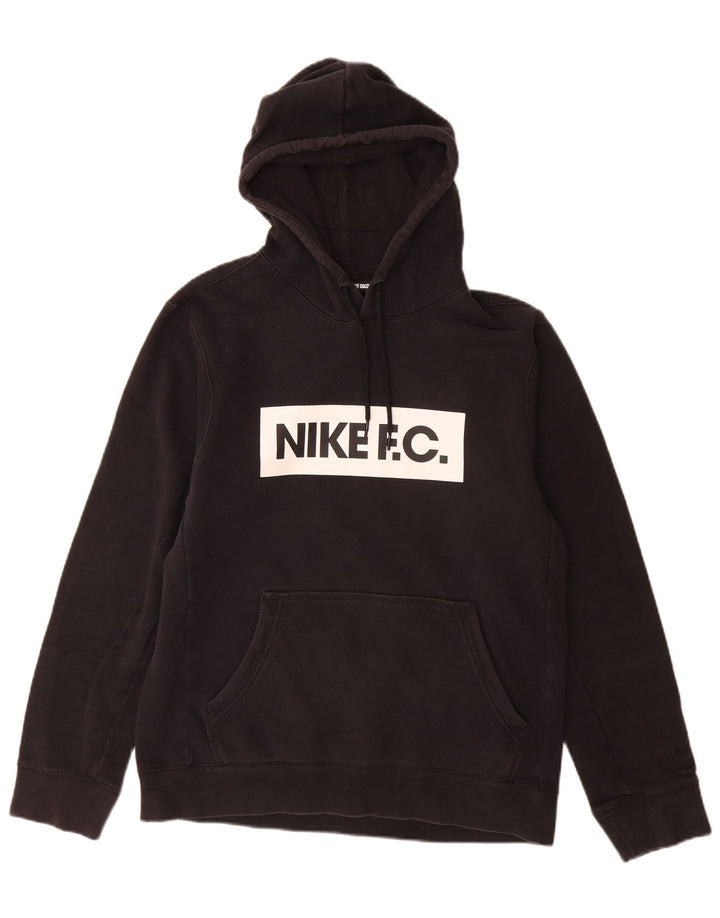 Felpa con cappuccio grafica Nike da uomo in cotone nero medio