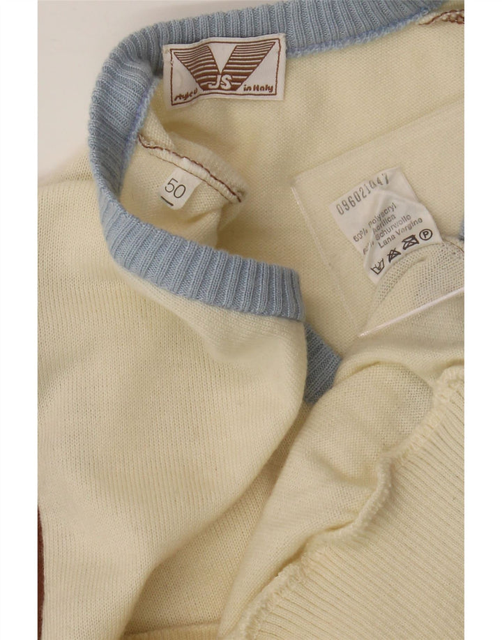 Maglione da uomo con scollo a V VINTAGE IT 50 Colorblock medio multicolore