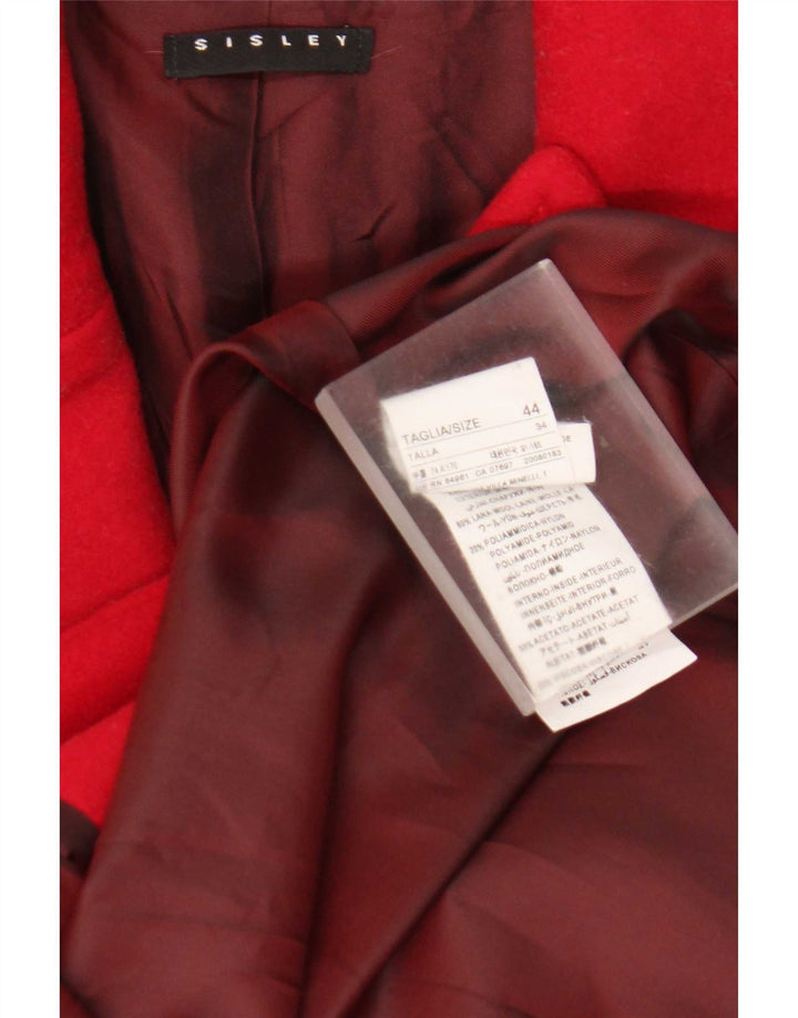 Soprabito Donna Sisley IT 44 Rosso Medio Lana