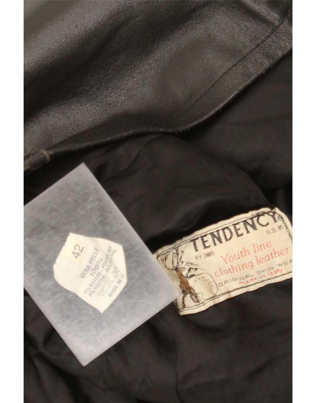Giacca in pelle da donna vintage IT 42 media in pelle nera