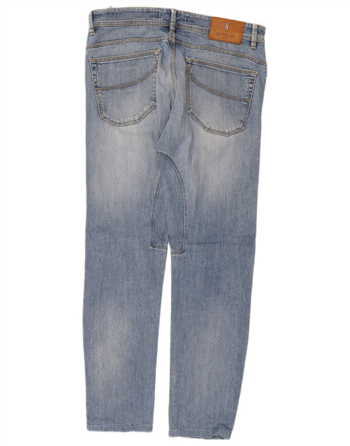 Jeans Slim Donna SIVIGLIA W34 L28 Blu Cotone
