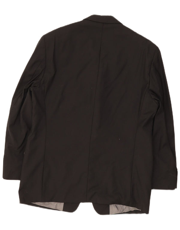 Giacca blazer a 3 bottoni da uomo Calvin Klein UK 38 lana nera media