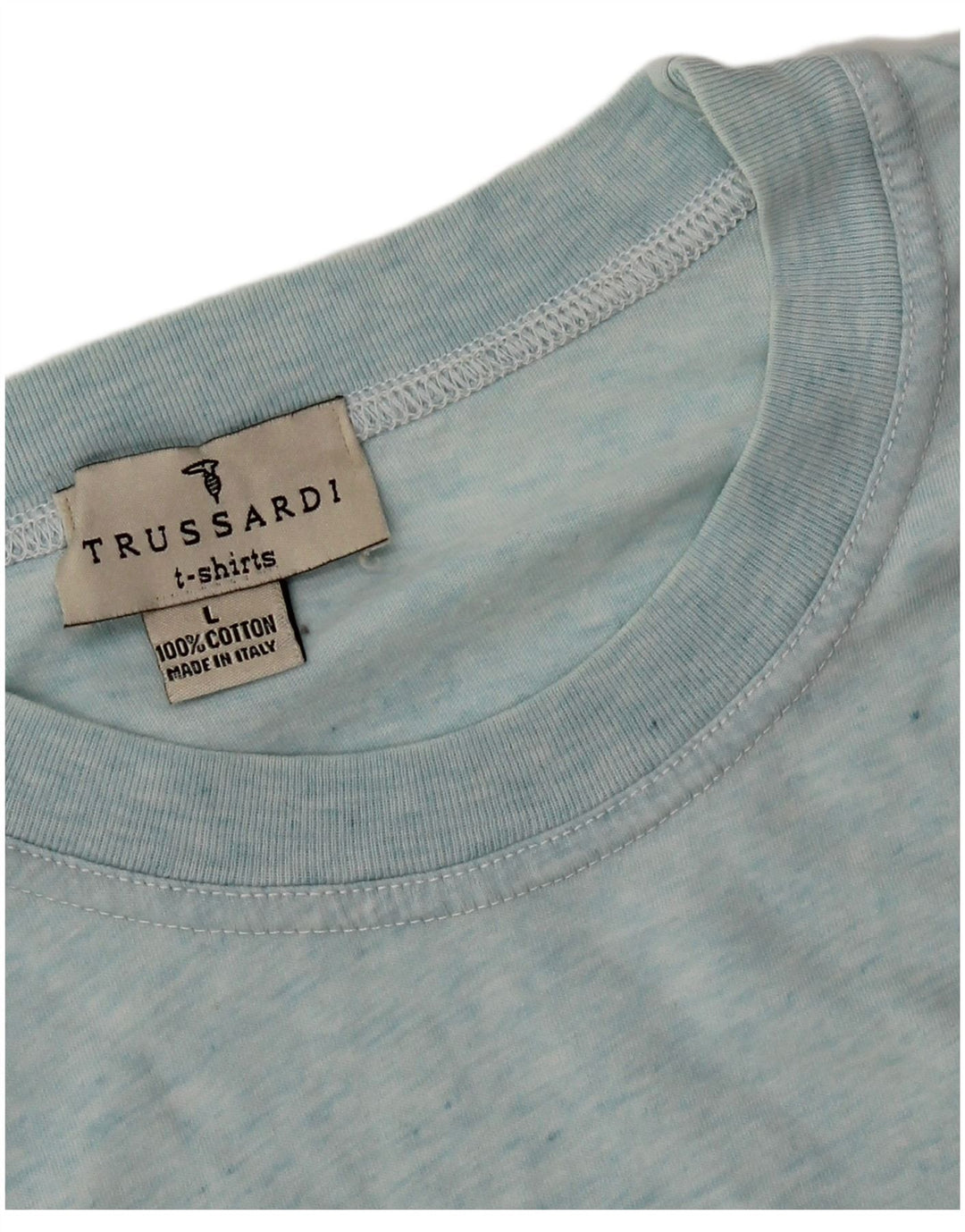 T-shirt Uomo Trussardi Top Large Blu in Cotone