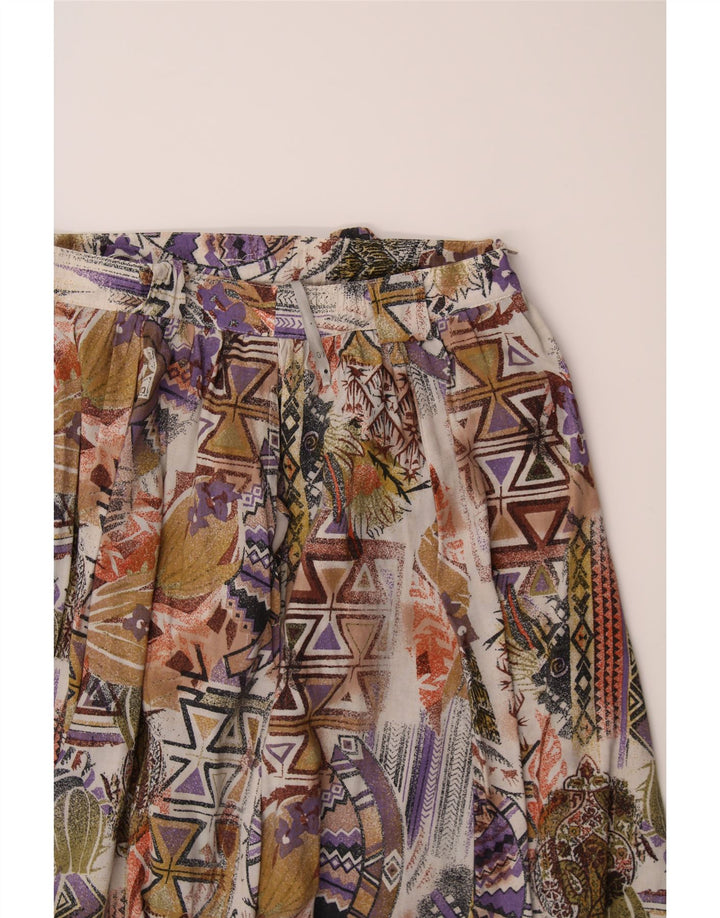 VINTAGE Womens Abstract Pattern Midi Skirt EU 40 Medium W30  Multicoloured Vintage Vintage and Second-Hand Vintage from Messina Hembry 