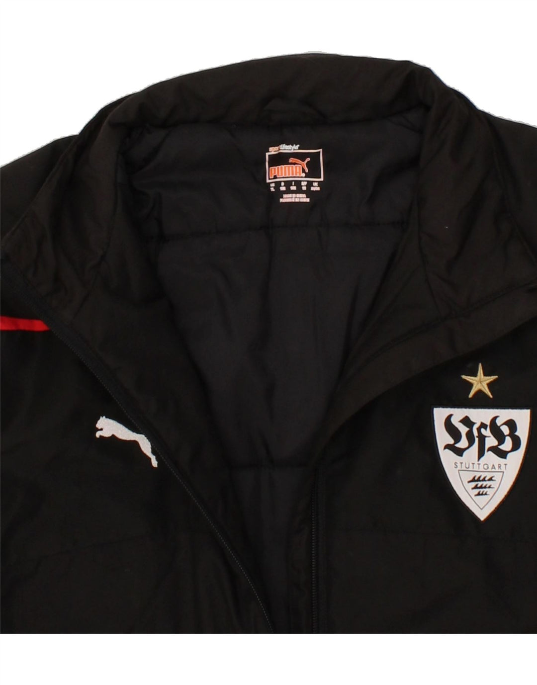 PUMA Boys Stuttgart Graphic Windbreaker Coat 11-12 Years Large Black Vintage Puma and Second-Hand Puma from Messina Hembry 