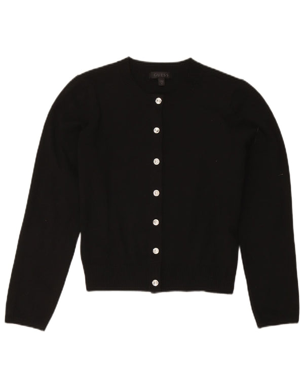 Maglione cardigan corto da donna Guess UK 12 poliestere nero medio