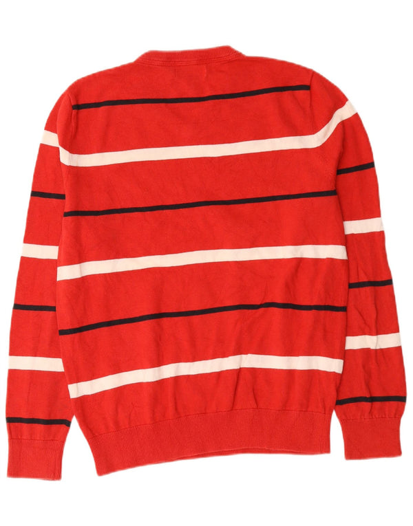 Maglione da uomo con scollo a V Nautica, piccolo cotone a righe rosse