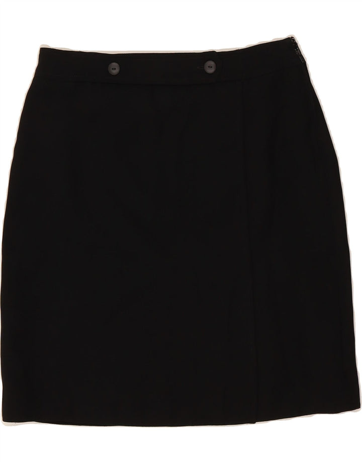 MARELLA Womens A-Line Skirt UK 14 Medium W30  Black Acetate Vintage Marella and Second-Hand Marella from Messina Hembry 