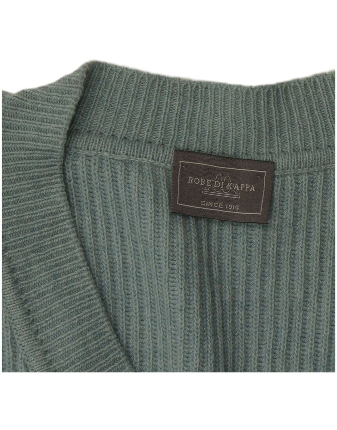 Maglione Kappa da uomo con scollo a V, grande, in lana blu
