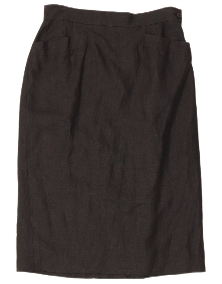 MISSONI Gonna longuette da donna UK 16 Grande lino nero