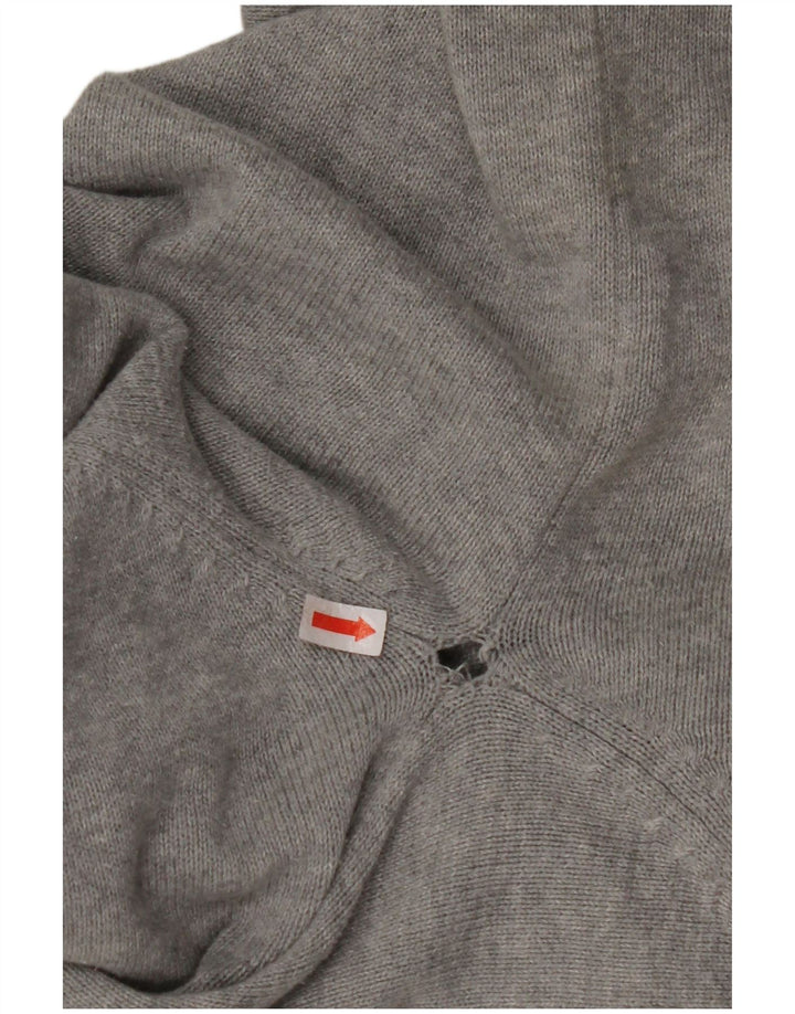 NAUTICA Maglione da uomo con zip e collo XL Grigio a rombi/cotone diamante