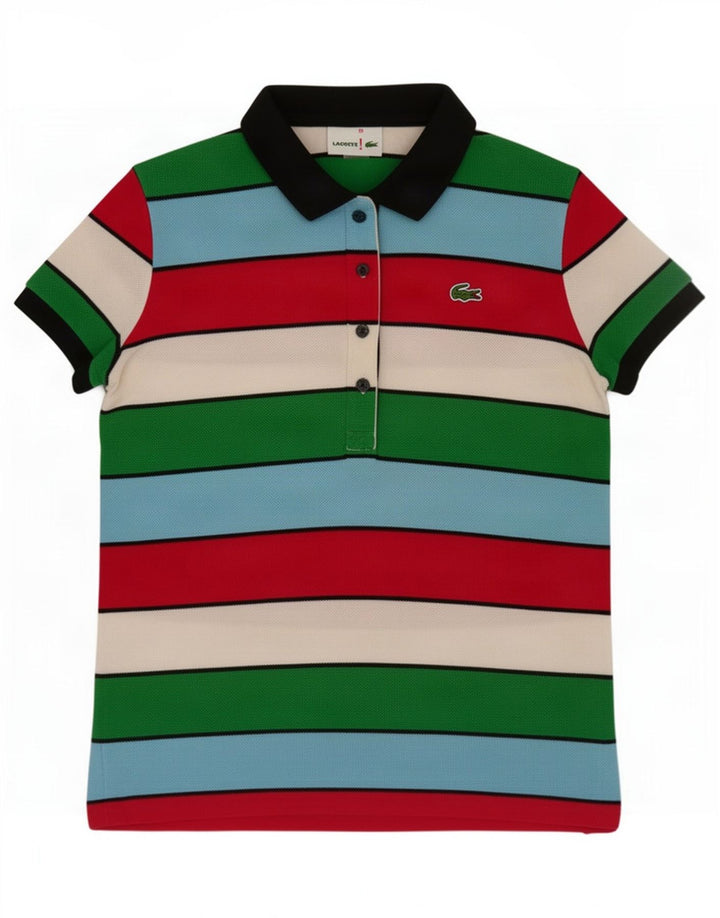 Polo da donna Lacoste EU 38 cotone a righe multicolore medio