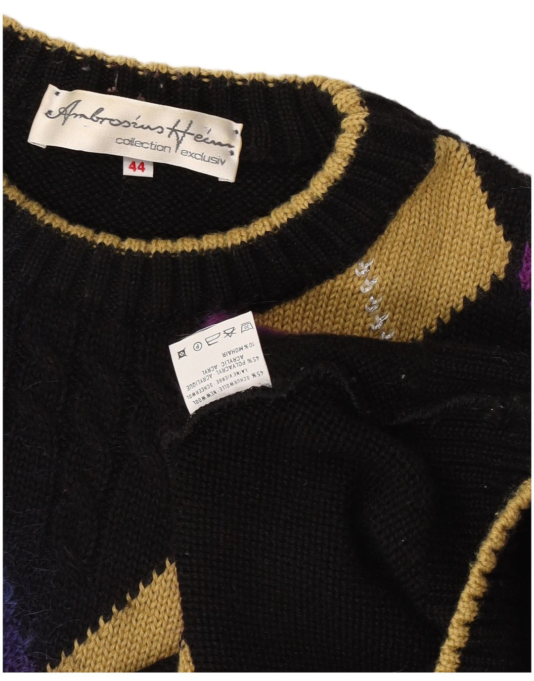 Maglione maglione girocollo da donna Ambrosius Heim EU 44 XL Nero