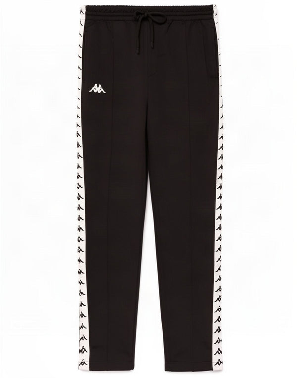 Pantaloni da tuta con grafica Kappa da donna UK 10 Small Black Colourblock