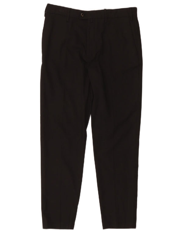 Pantaloni da abito slim da uomo Zara EU 40 medio W31 L27 poliestere nero
