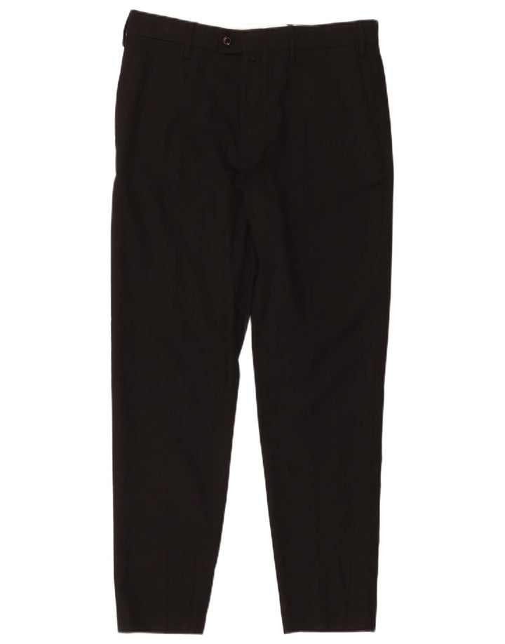 Pantaloni da abito slim da uomo Zara EU 40 medio W31 L27 poliestere nero