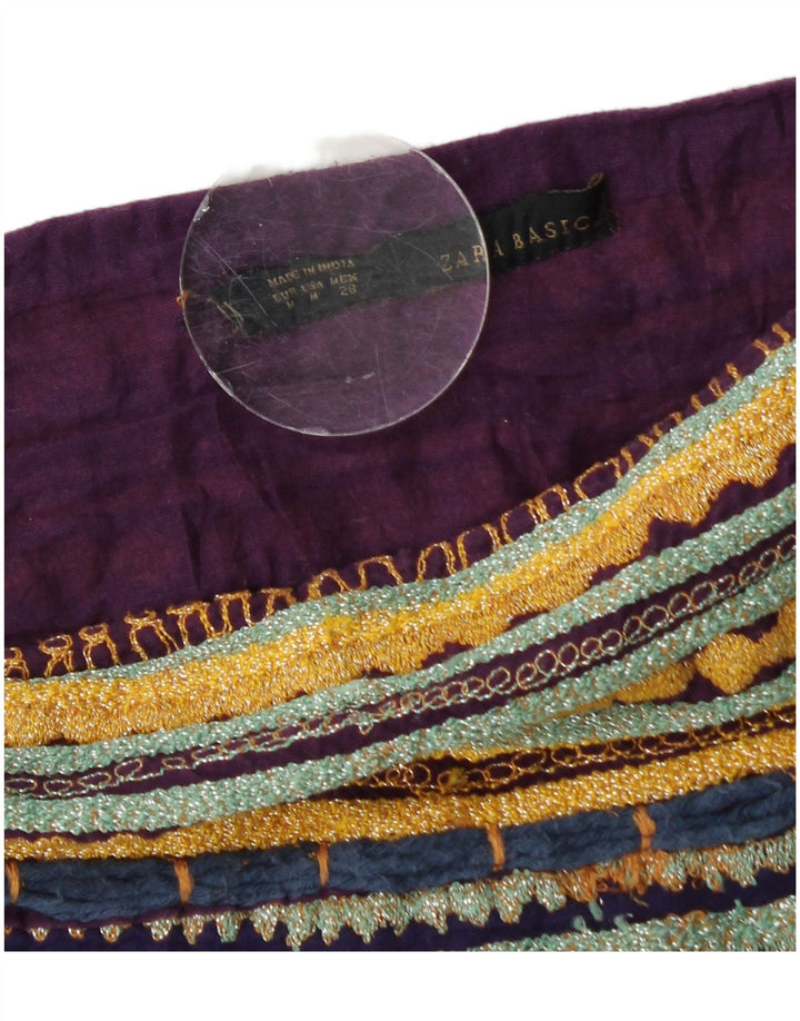 Minigonna Zara da donna media W28 multicolore geometrica