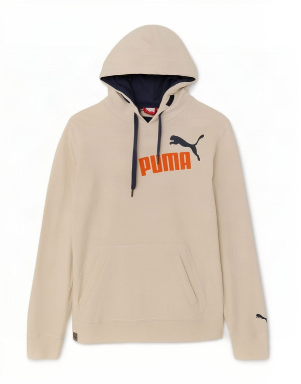 Felpa con cappuccio grafica da uomo Puma Medium White