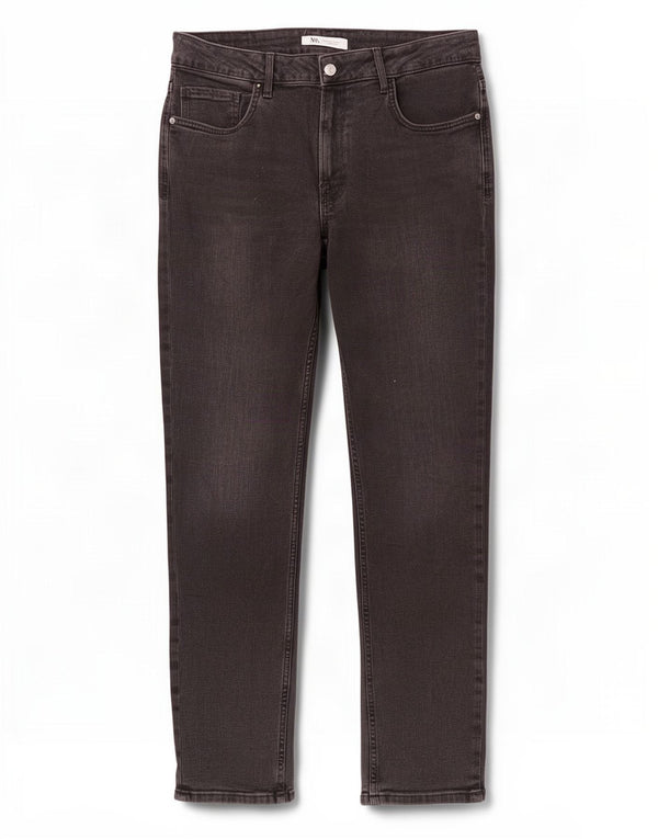 Jeans slim da uomo Zara EU 44 Large W34 L31 Nero