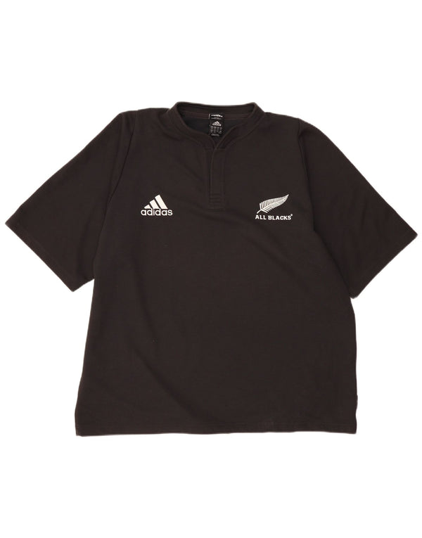 T-shirt grafica da uomo Adidas All Blacks Top 2XL poliestere nero