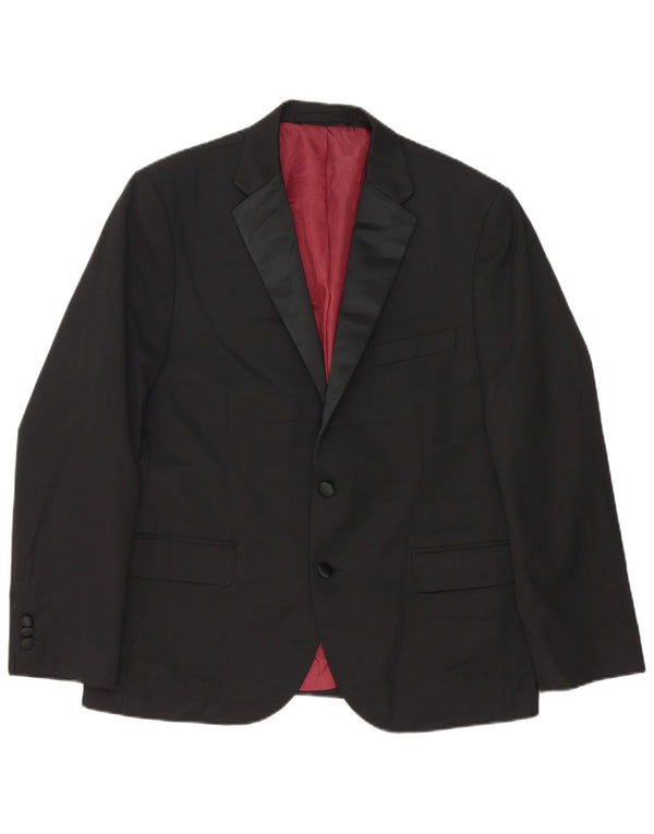 Giacca blazer a 2 bottoni su misura da uomo Marks & Spencer UK 42 grande nera