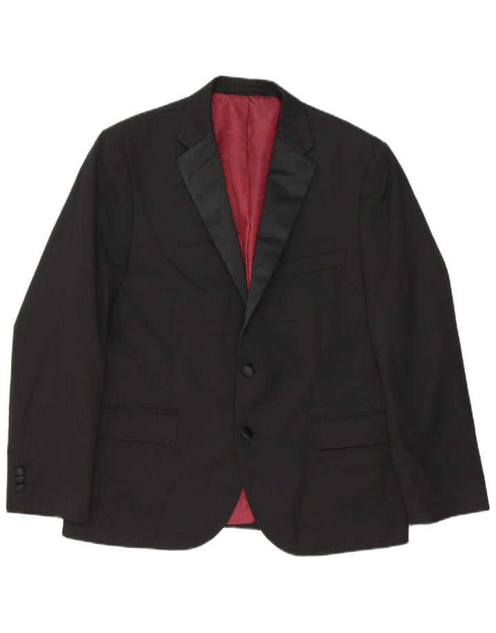 Giacca blazer a 2 bottoni su misura da uomo Marks & Spencer UK 42 grande nera
