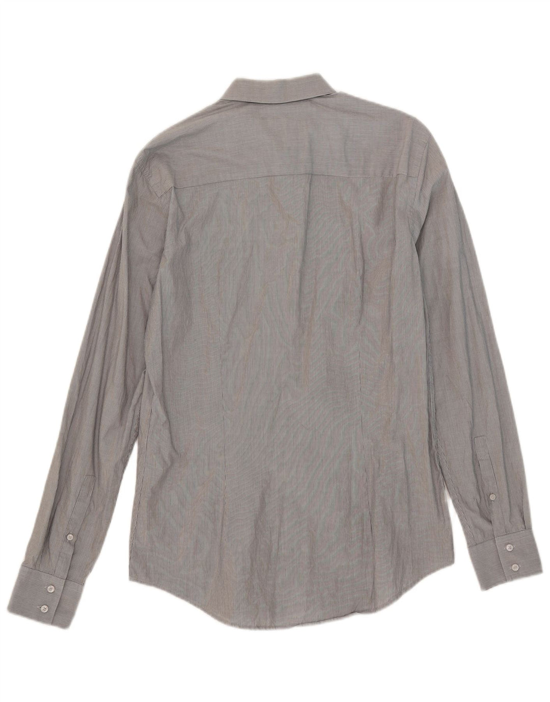 Camicia slim fit da uomo Calvin Klein in cotone gessato grigio medio