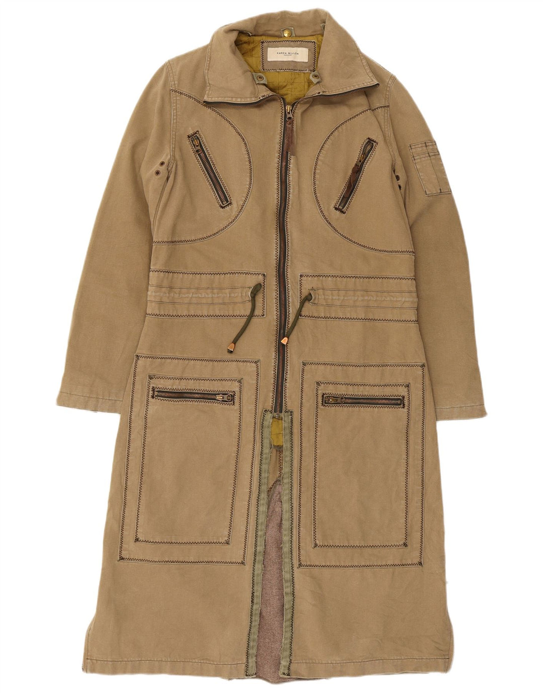 Soprabito da donna Karen Millen US 6 cotone beige medio