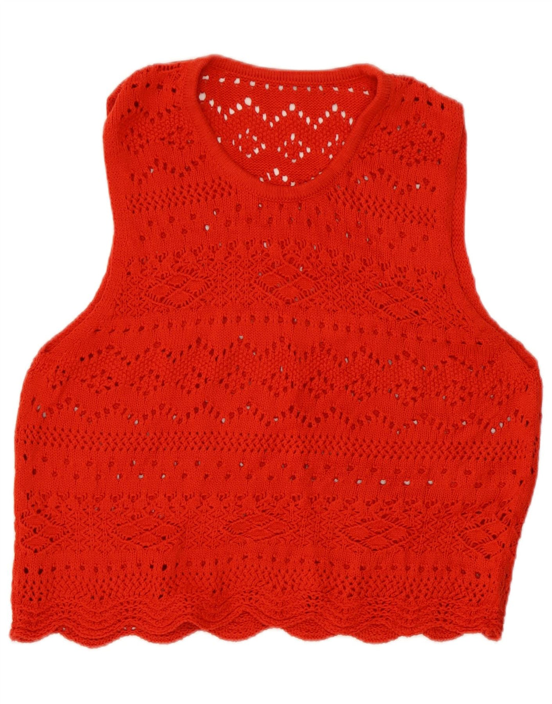Canottiera vintage da donna UK 14 rossa media