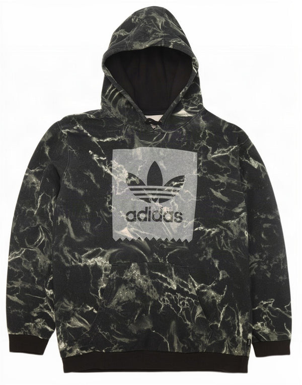 Felpa con cappuccio grafica da uomo Adidas XL in cotone tie-dye grigio