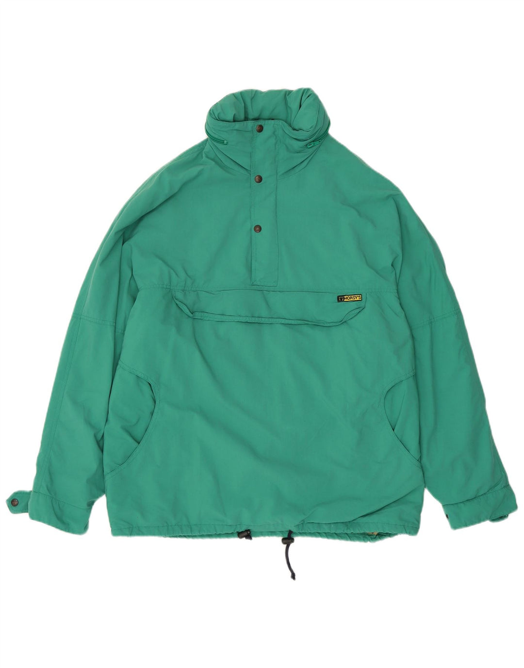 Giacca anorak da uomo vestibilità ampia con cappuccio Good Luck UK 38 Poliestere verde medio