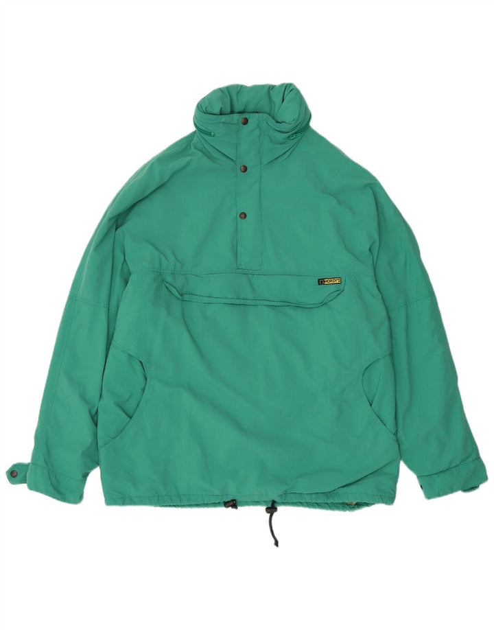 Giacca anorak da uomo vestibilità ampia con cappuccio Good Luck UK 38 Poliestere verde medio