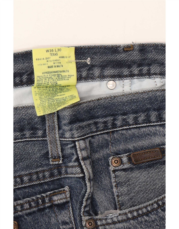 Jeans dritti da uomo Wrangler Texas W35 L30 cotone blu